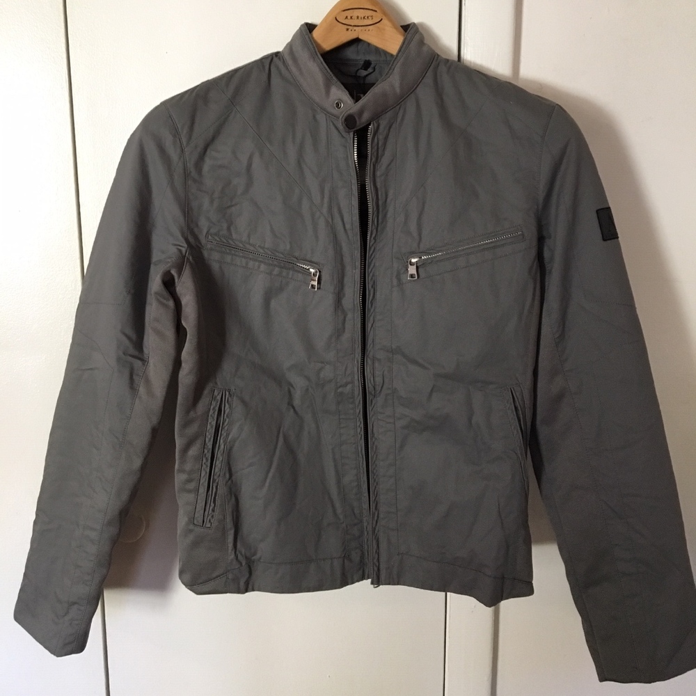 Mens Armani Exchange grey bomber jacket NWT